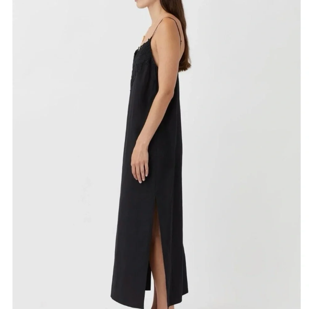 NWOT - Camilla & Marc Black Lace Detail Sable Midi Dress - Picture 3 of 7